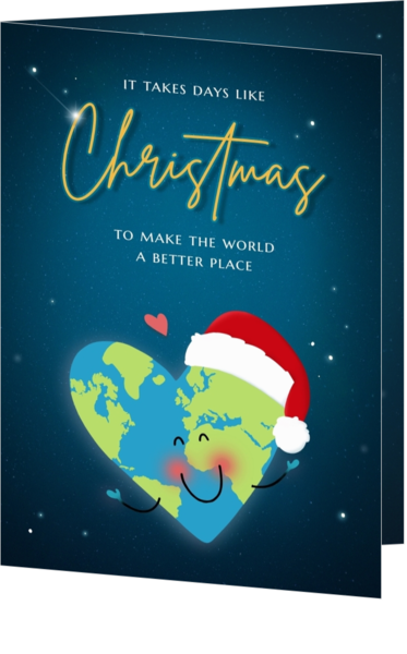 Kerstkaart better world 