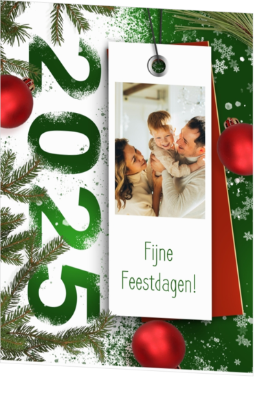 Kerstkaart label kerst 2025