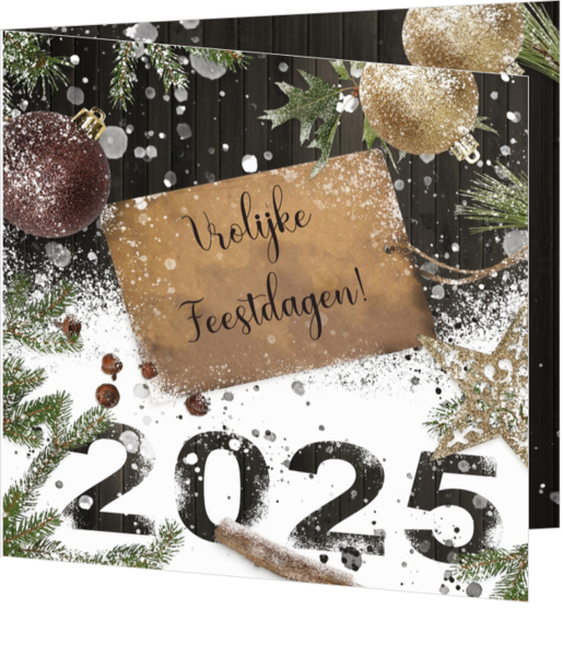 Kerstkaart winter label 2025