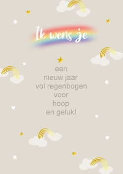 Nieuwjaar vol regenbogen geluk Voorkant