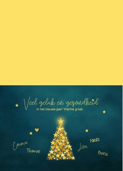 Sterren kerstboom goudlook Binnenkant