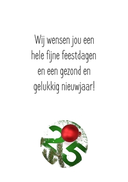 Kerstkaart label kerst 2025 Achterkant