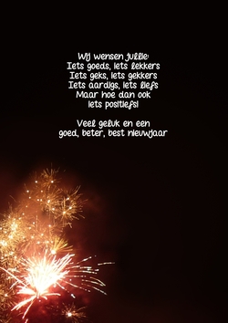 Vuurwerk jaartal fotocollage  Achterkant